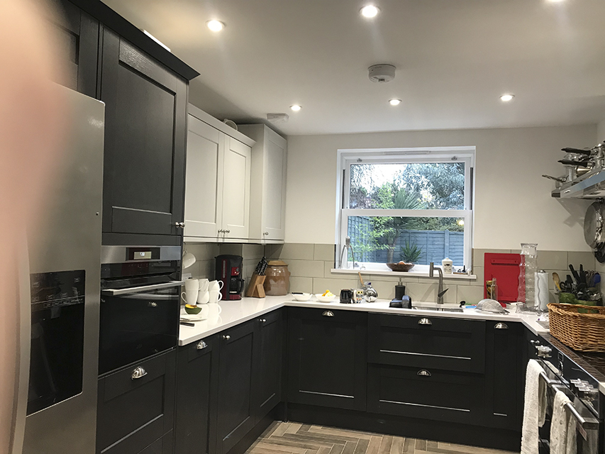 New grey shaker kitchen, Church Road
